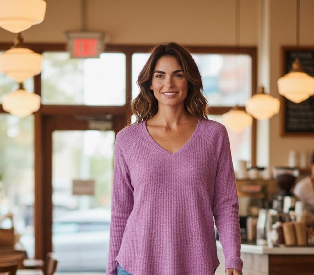 American Eagle Outfitters Shirt Womens Small Soft & Sexy Waffle Knit Oversized